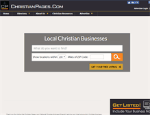 Tablet Screenshot of christianpages.com